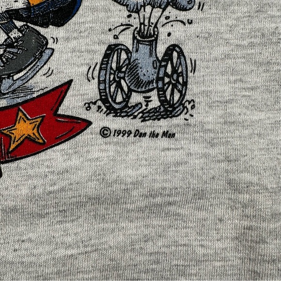 Vintage 90's Patriots Day Shoot-Out Hockey Shirt Jerzees Large Gray New York NY - Picture 3 of 12